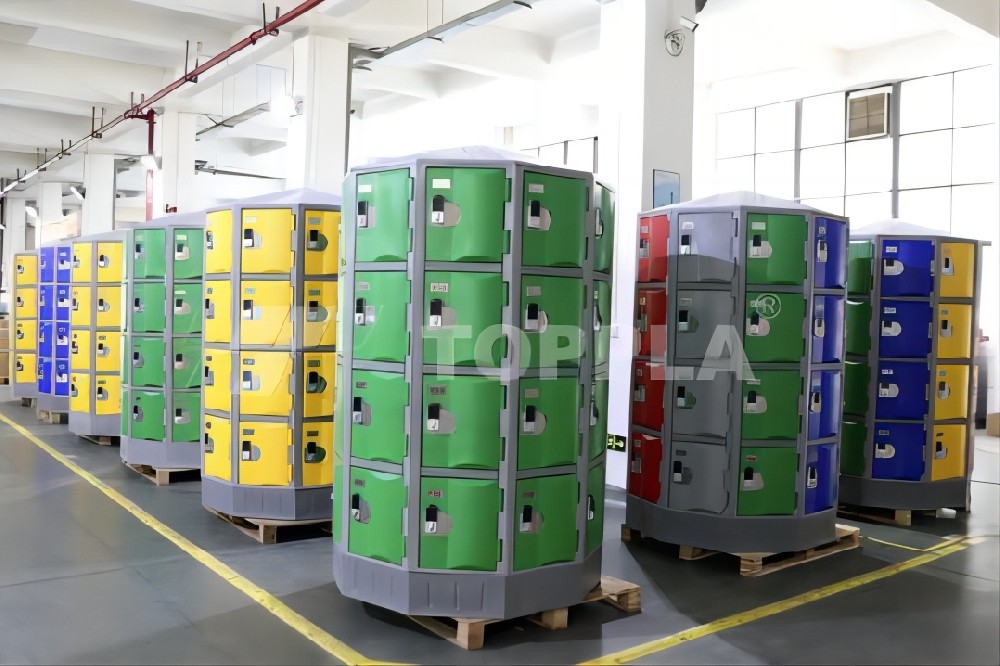 Circular Heavy Duty Plastic Lockers Export to Europe